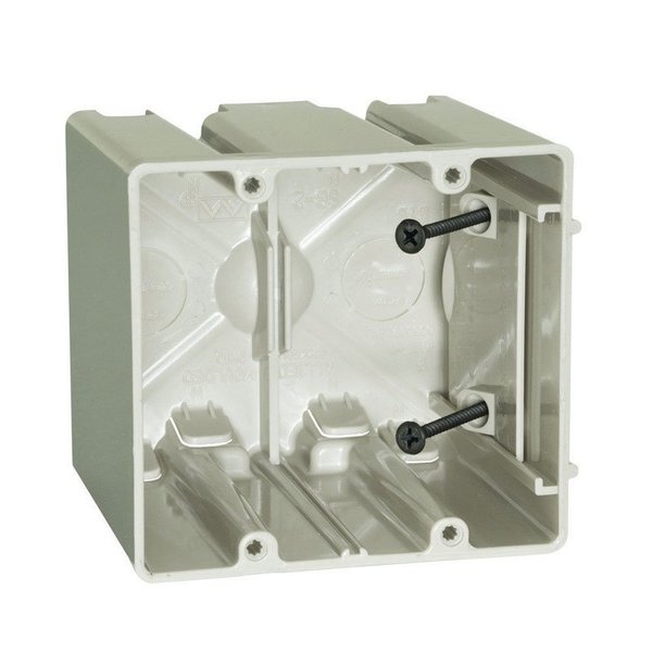 Allied Moulded Products Electrical Box, Wall Box, 2 Gangs, Polycarbonate SB=2